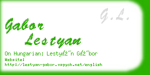 gabor lestyan business card